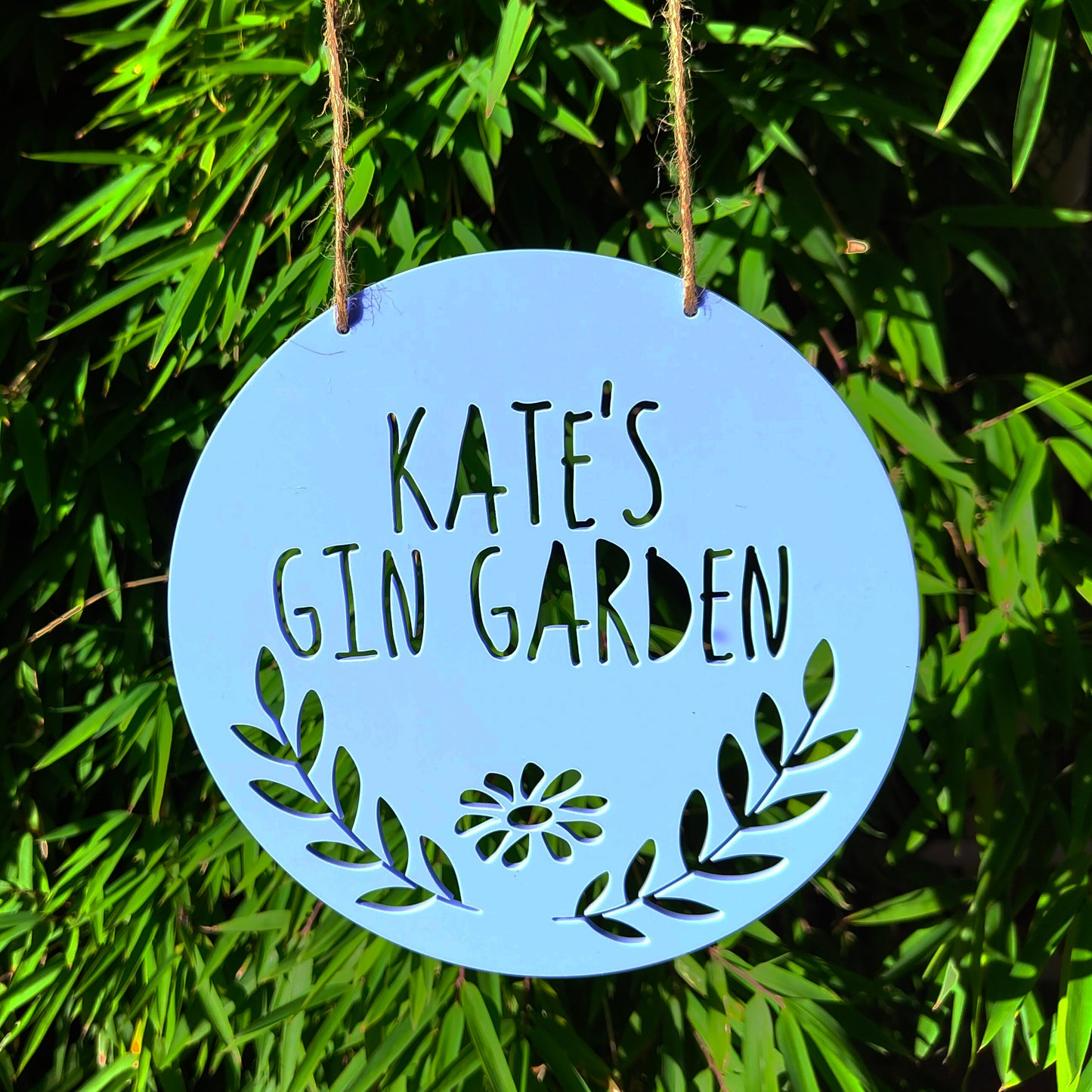 Personalised Hanging Acrylic or Wooden Laser Cut Garden Sign