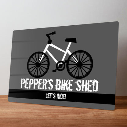 Bike Shed Personalised Metal Workshop Wall Sign