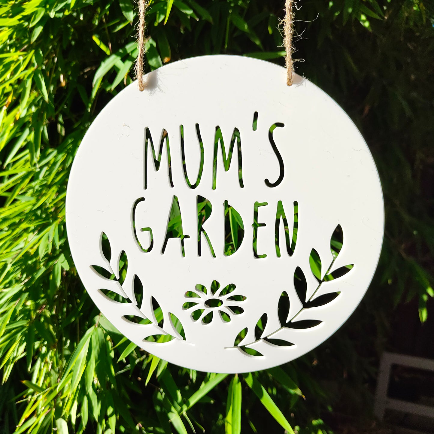 Personalised Hanging Acrylic or Wooden Laser Cut Garden Sign