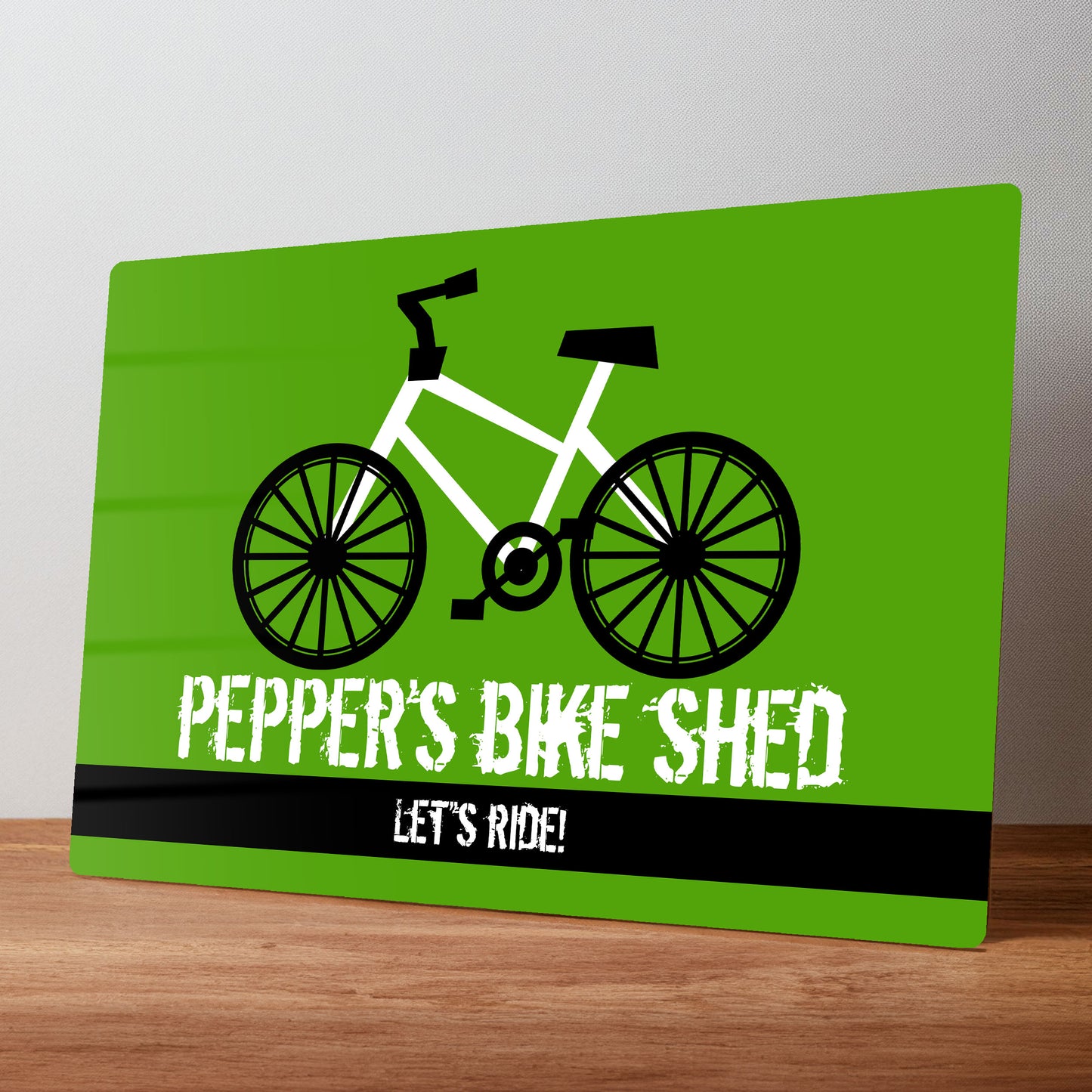 Bike Shed Personalised Metal Workshop Wall Sign