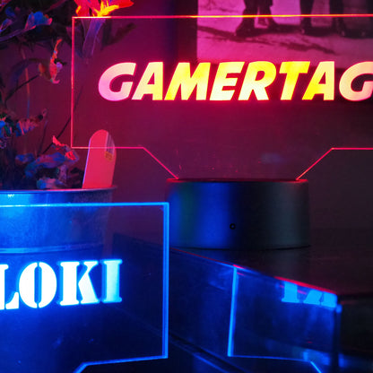 Light-up Gamertag LED colour Changing Lamp