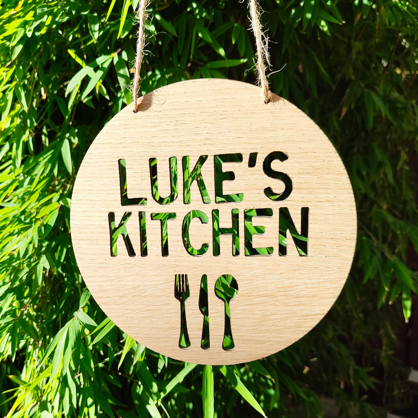 Personalised Hanging Laser Cut Acrylic or Wooden Kitchen Sign