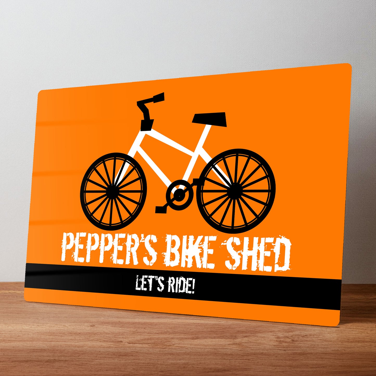 Bike Shed Personalised Metal Workshop Wall Sign