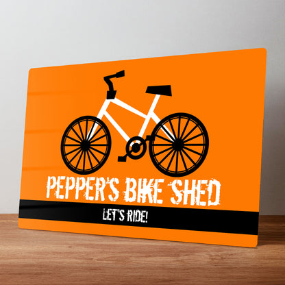 Bike Shed Personalised Metal Workshop Wall Sign