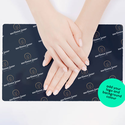 Logo Nail Tech Mat Personalised for use in Nail and Beauty Salons