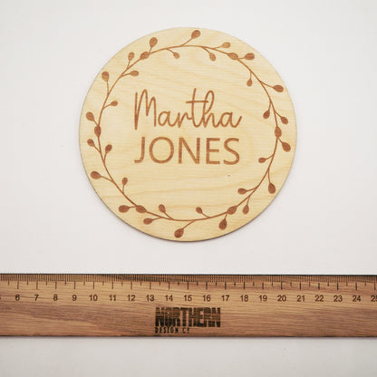 Baby Name Announcement Keepsake Wooden Signs