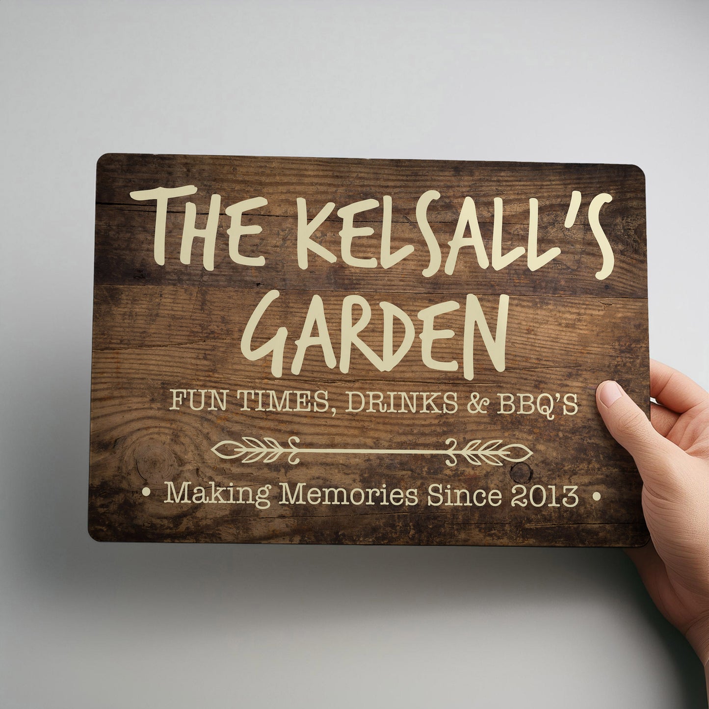 Personalised Family Garden Metal Wall Sign