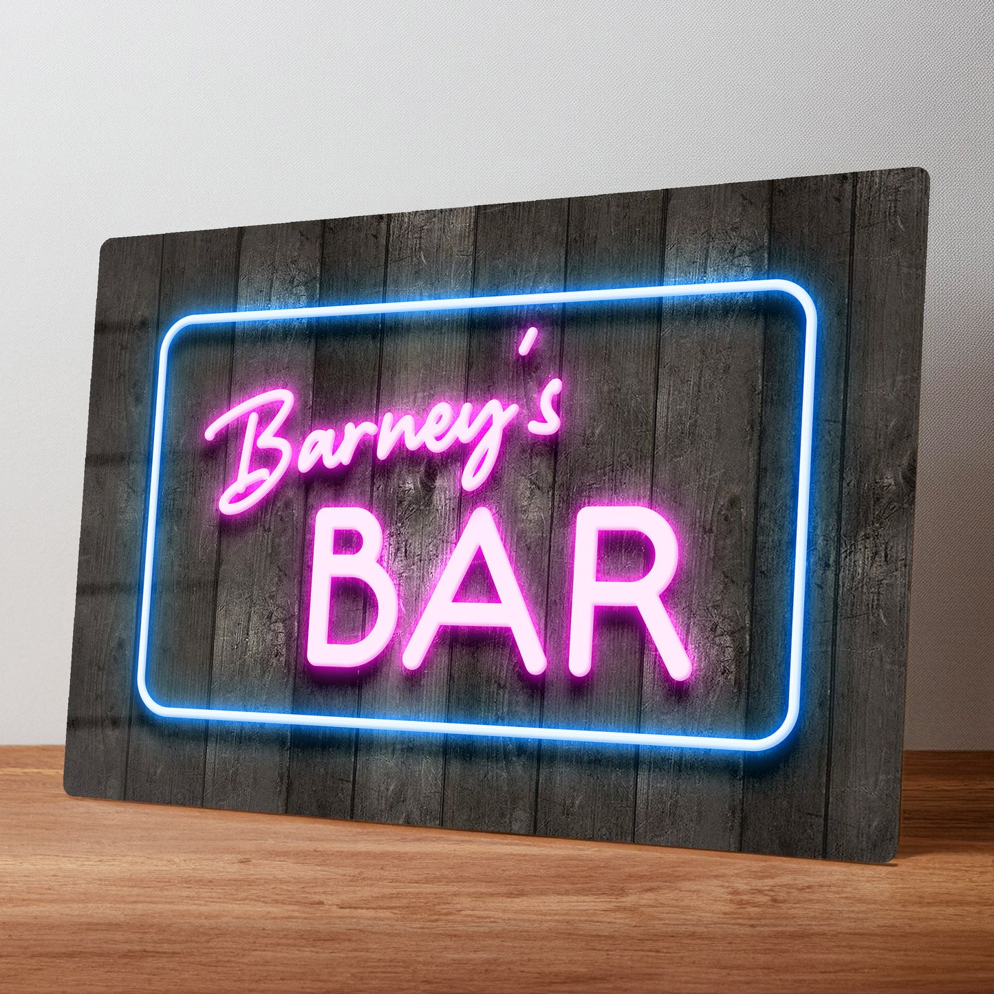 Neon Style Personalised Home Bar Metal Wall Sign