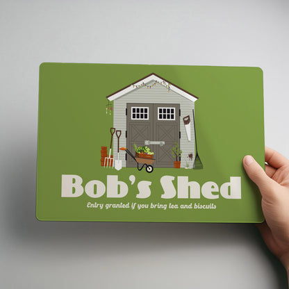 Shed Personalised Metal Wall Sign