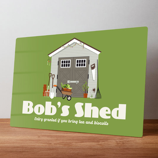 Shed Personalised Metal Wall Sign