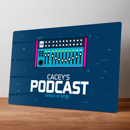 Podcast Mixer Personalised Metal Wall Sign