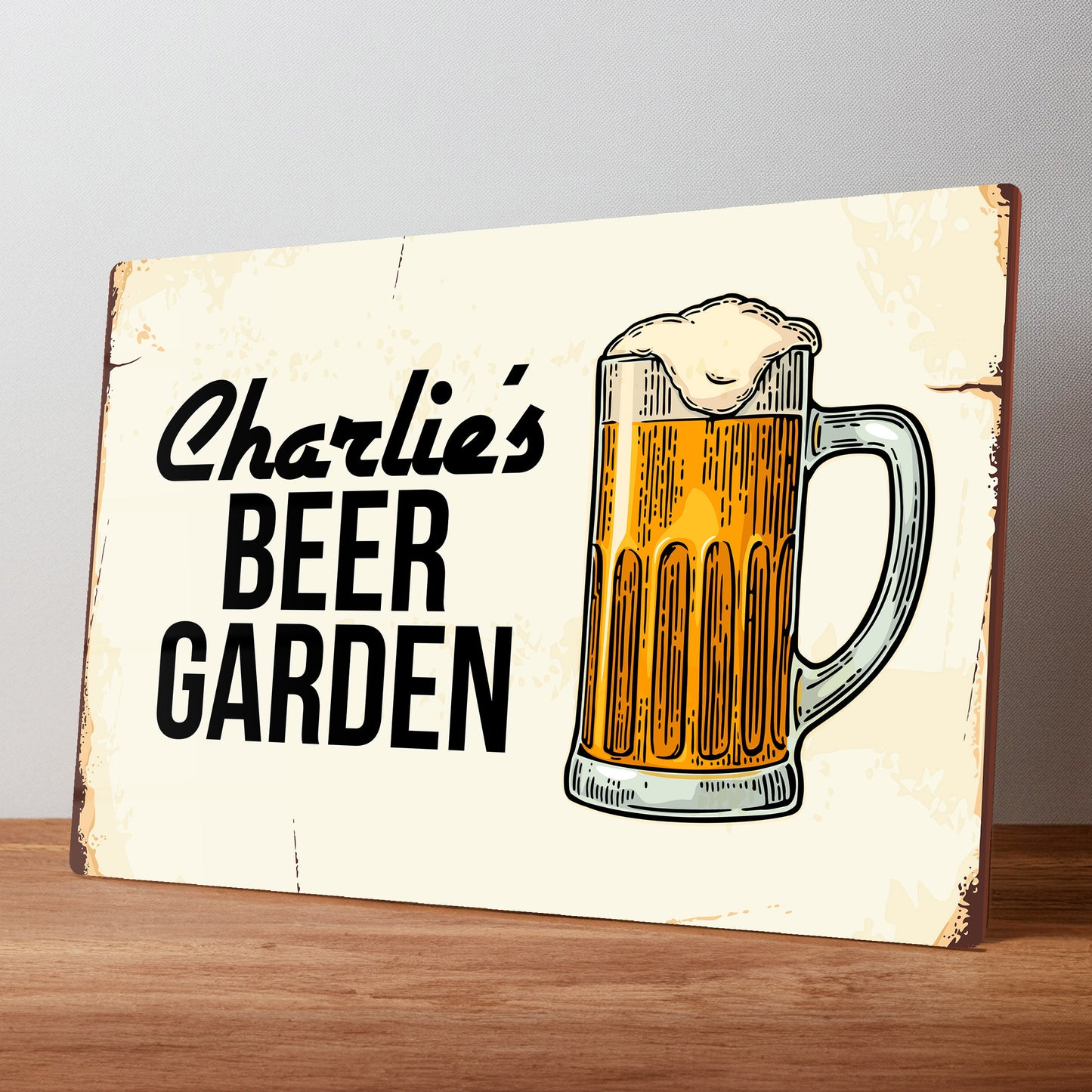 Beer Garden Personalised Metal Wall Sign