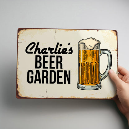 Beer Garden Personalised Metal Wall Sign