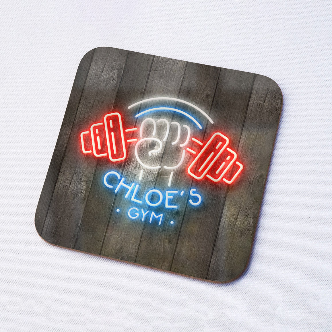 Home Gym Neon Style Drinks Coaster