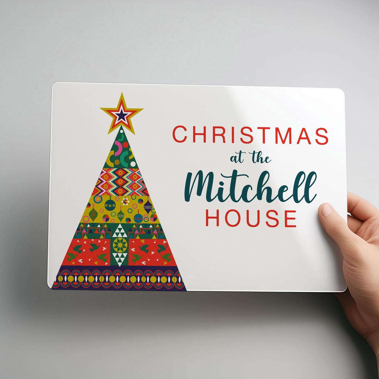 Family Christmas Personalised Metal Wall Sign