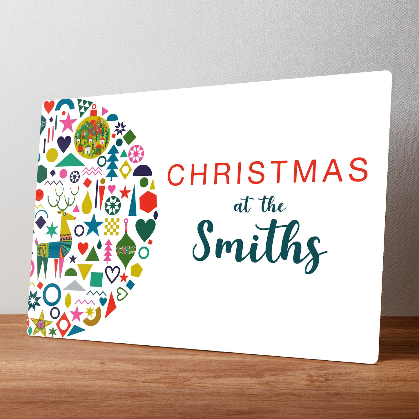 Christmas Decor Personalised Metal Wall Sign