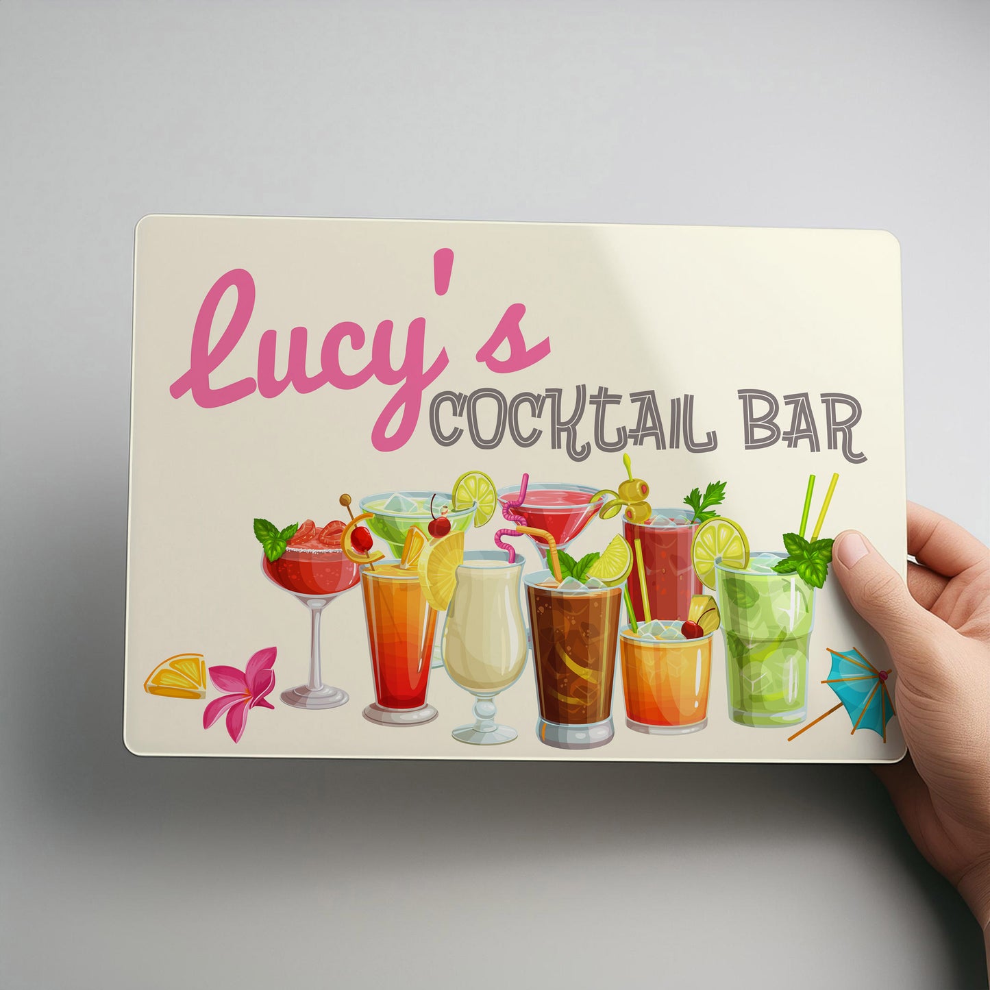 Cocktail Bar Personalised Metal Wall Sign