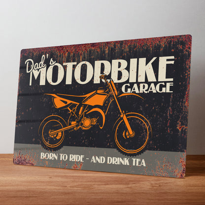 KTM Style Rustic Personalised Metal Workshop Sign