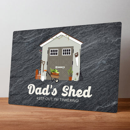 Slate Effect Personalised Metal Shed Sign