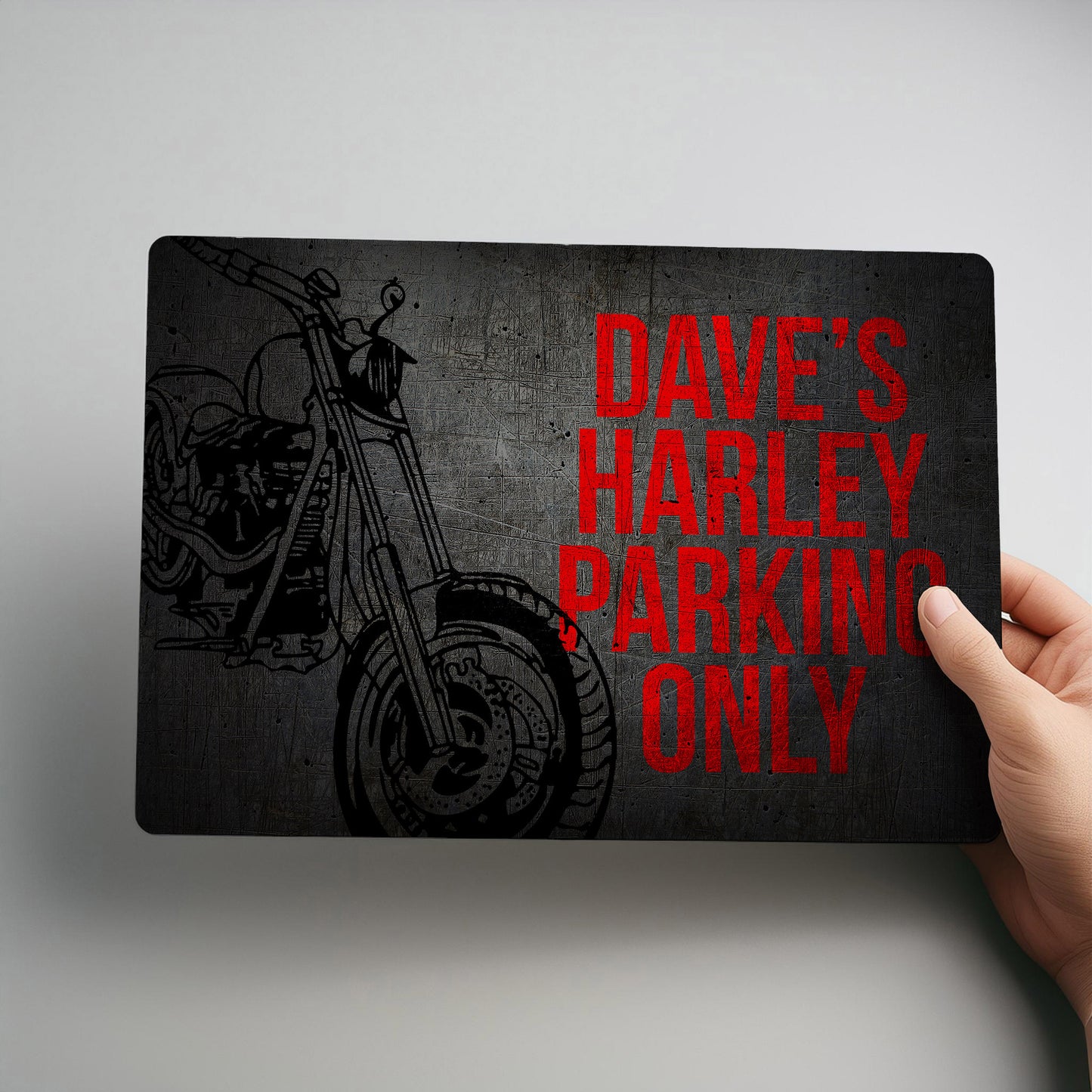 Harley Davidson Personalised Metal Garage Sign