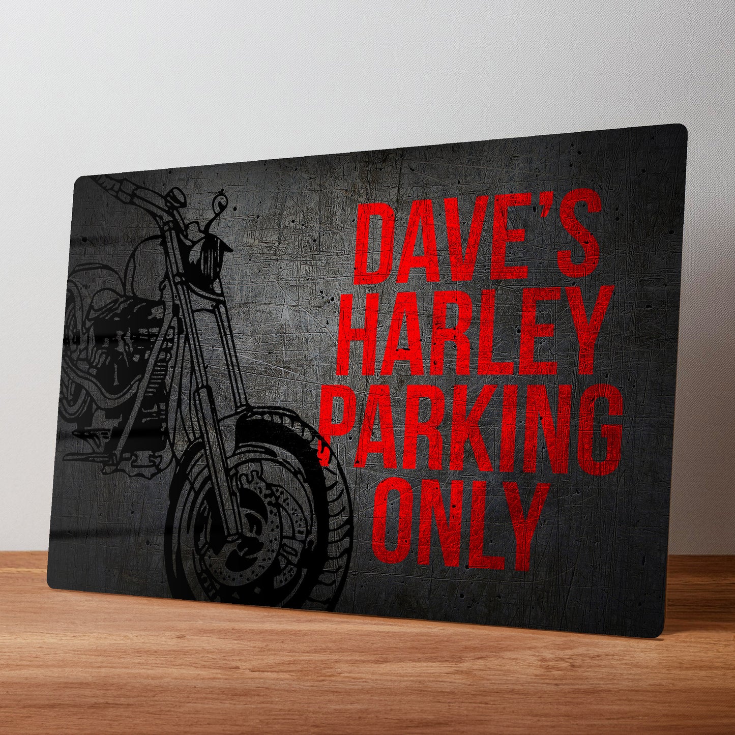 Harley Davidson Personalised Metal Garage Sign