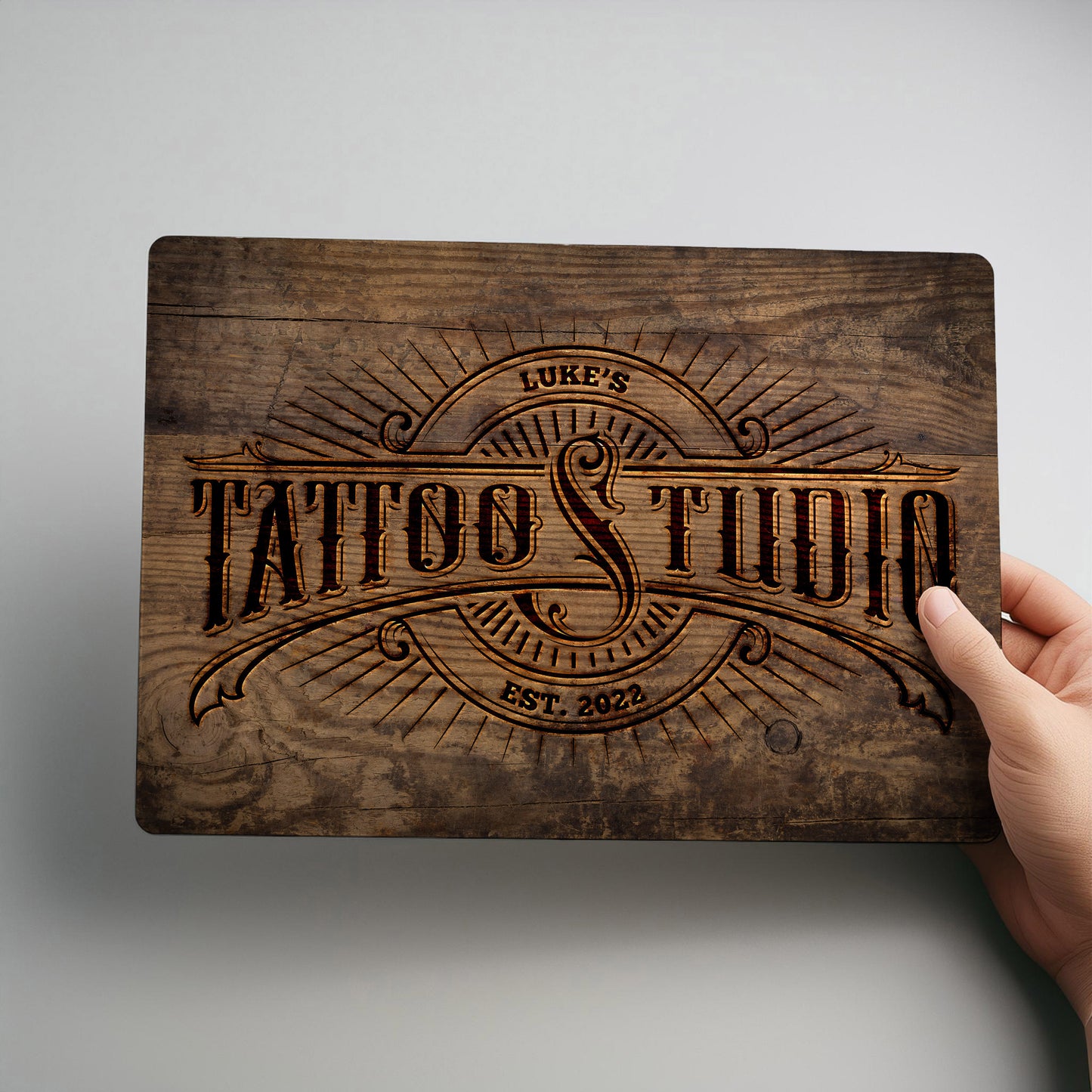 Tattoo Studio Personalised Metal Business Wall Sign