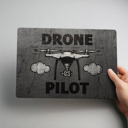 Drone Pilot Metal Wall Sign