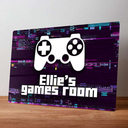 Games Room Controller Personalised Metal Wall Sign