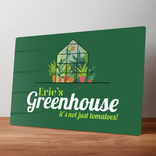 Greenhouse Garden Personalised Metal Wall Sign