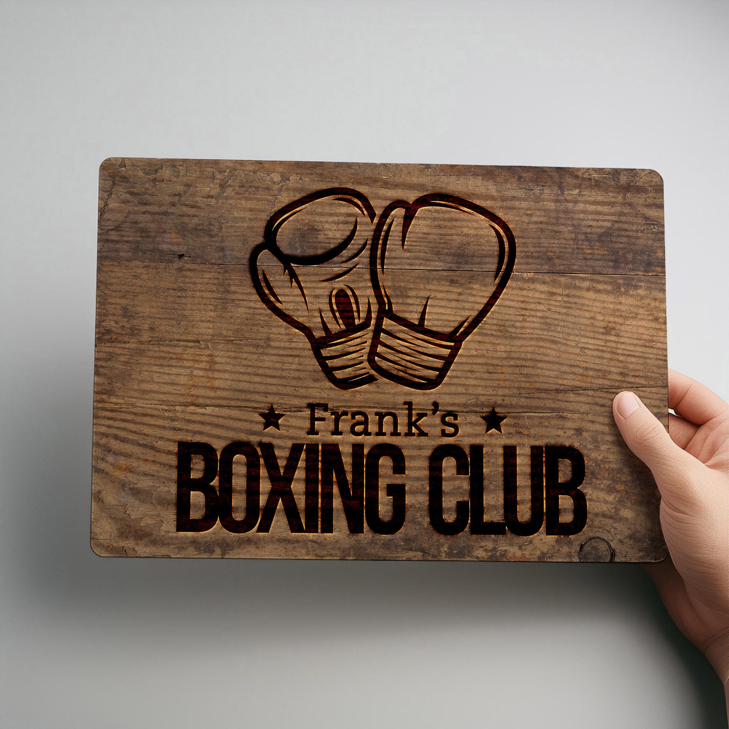 Boxing Club Metal Wall Sign for Home Gym