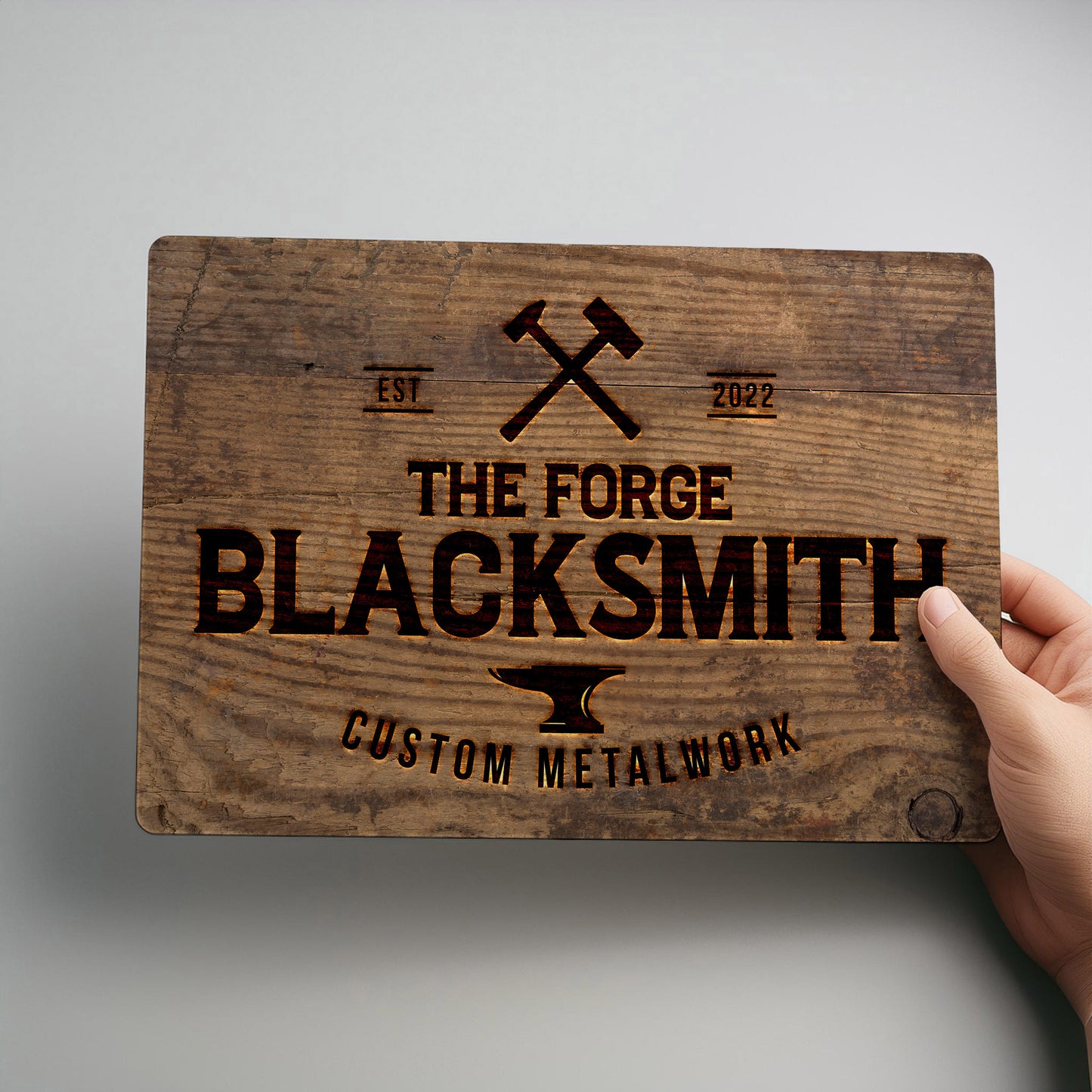 Blacksmith Workshop Personalised Metal Wall Sign