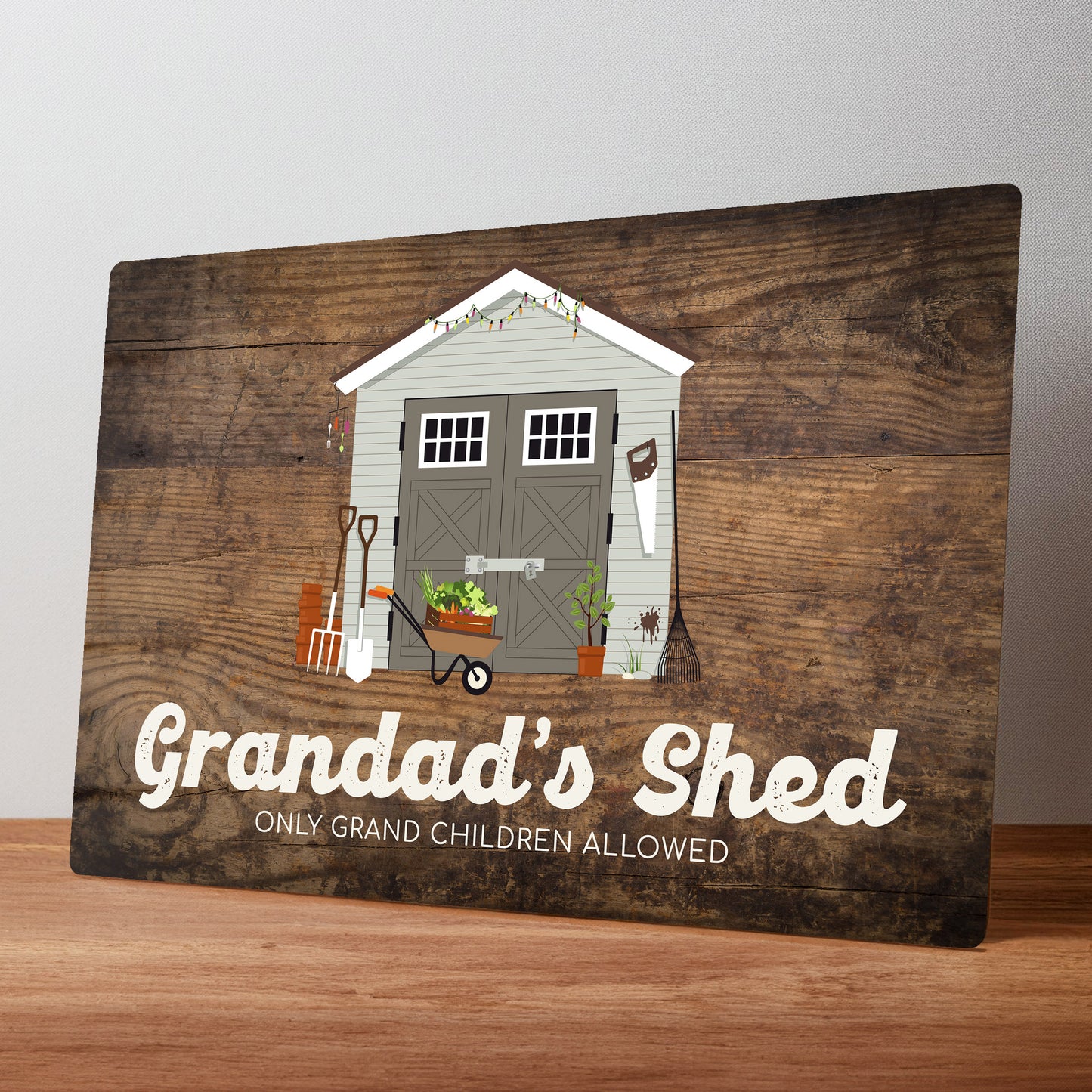 Personalised Garden Shed Metal Wall Sign