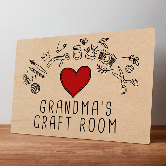 Craft Room Personalised Metal Wall Sign