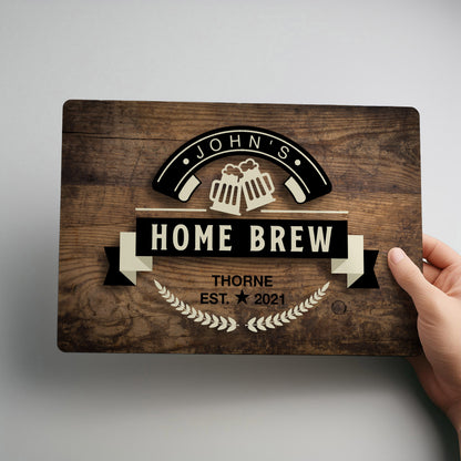 Home Brew Personalised Metal Bar Sign