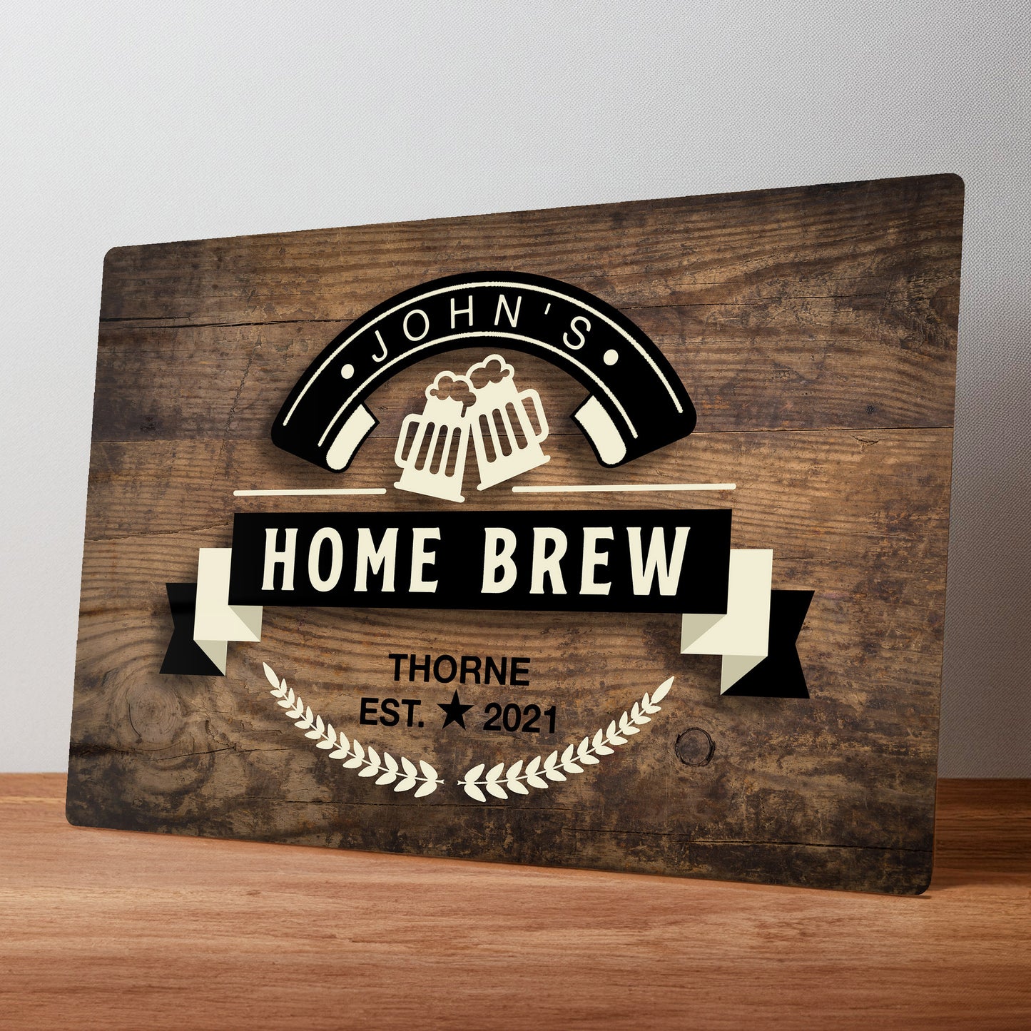 Home Brew Personalised Metal Bar Sign