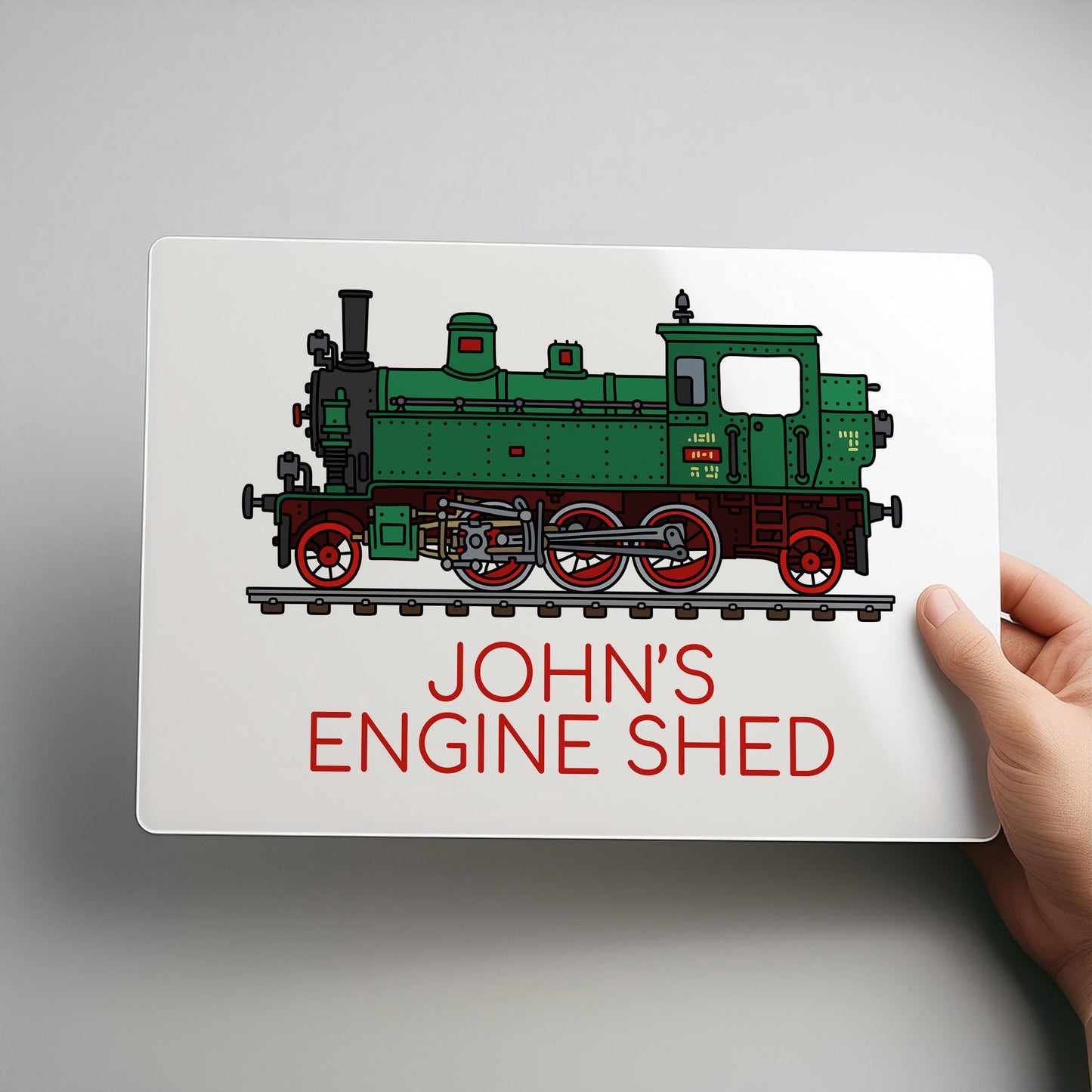 Railway Egine Model Railway Personalised Metal Wall Sign