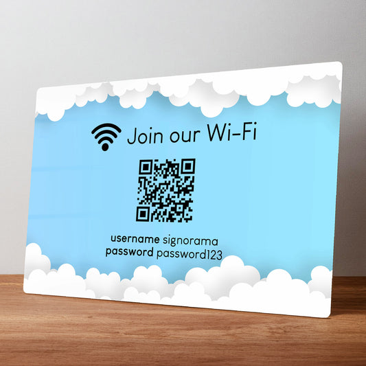 Join Our Wi-Fi Personalised Business Metal Wall Sign