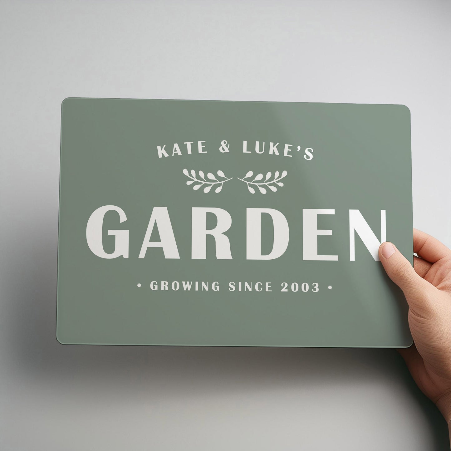 Family Garden Personalised Metal Wall Sign