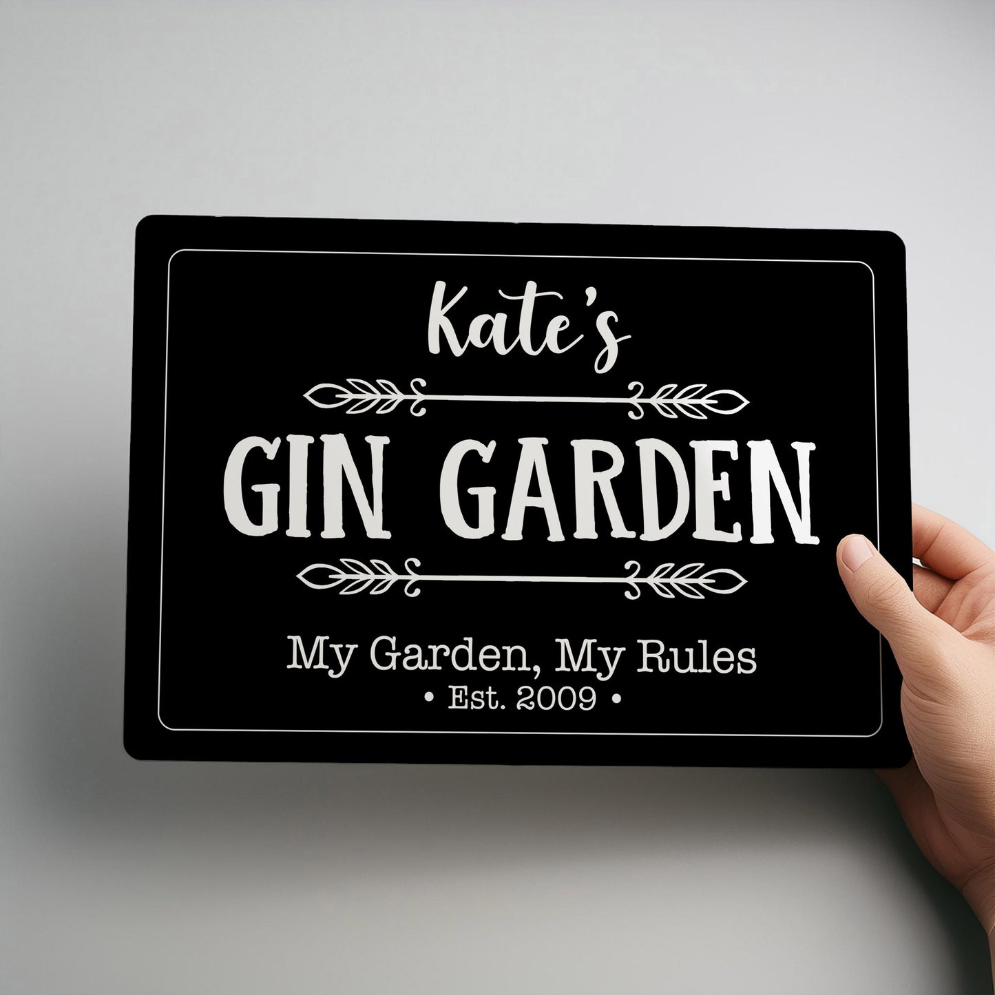 Gin Garden Personalised Metal Wall Sign