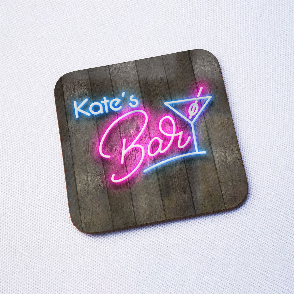 Neon Effect Bar Drinks Coaster