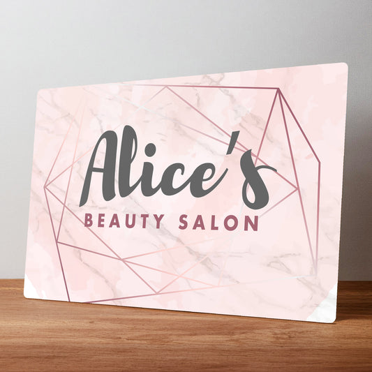 Beauty Salon Personalised Business Metal Wall Sign