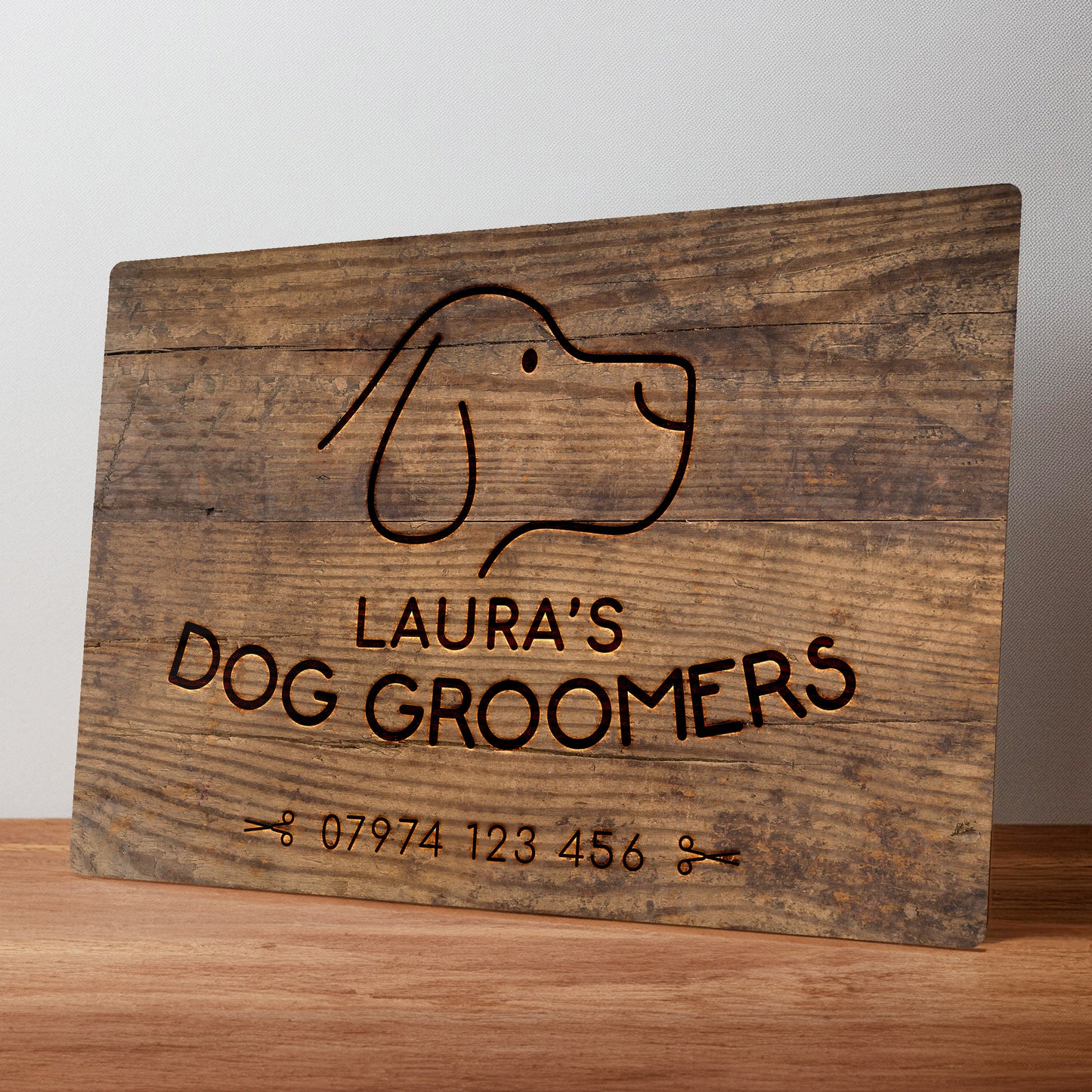 Dog Groomers Personalised Metal Business Sign