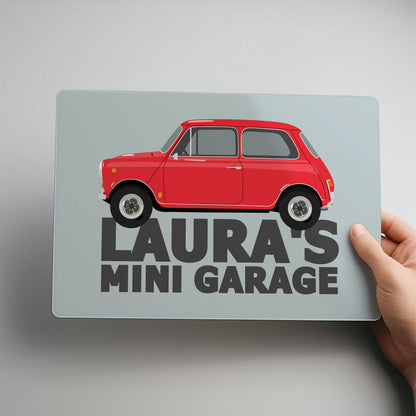 Mini Cooper Personalised Garage Metal Wall Sign