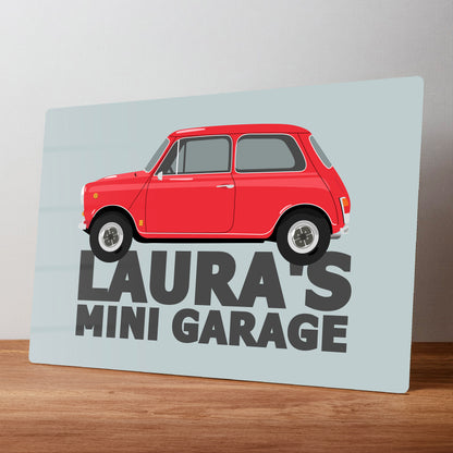 Mini Cooper Personalised Garage Metal Wall Sign