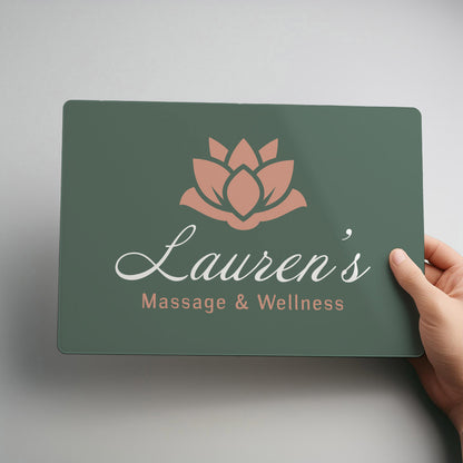 Message & Wellness Personalised Business Metal Wall Sign