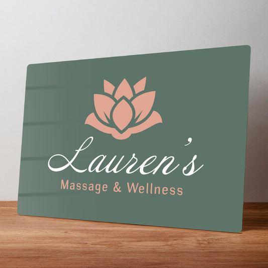 Message & Wellness Personalised Business Metal Wall Sign