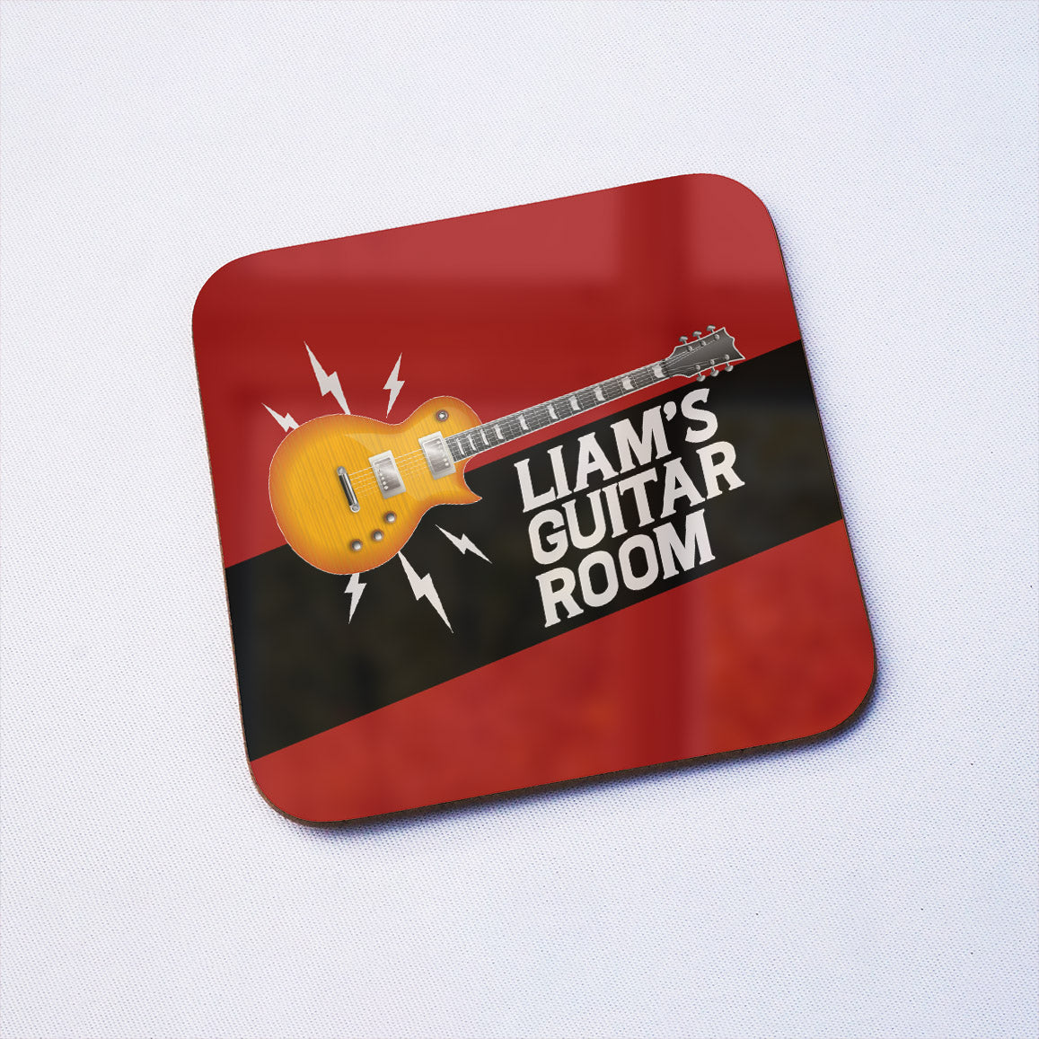 Guitar Room Personalised Drinks Coaster