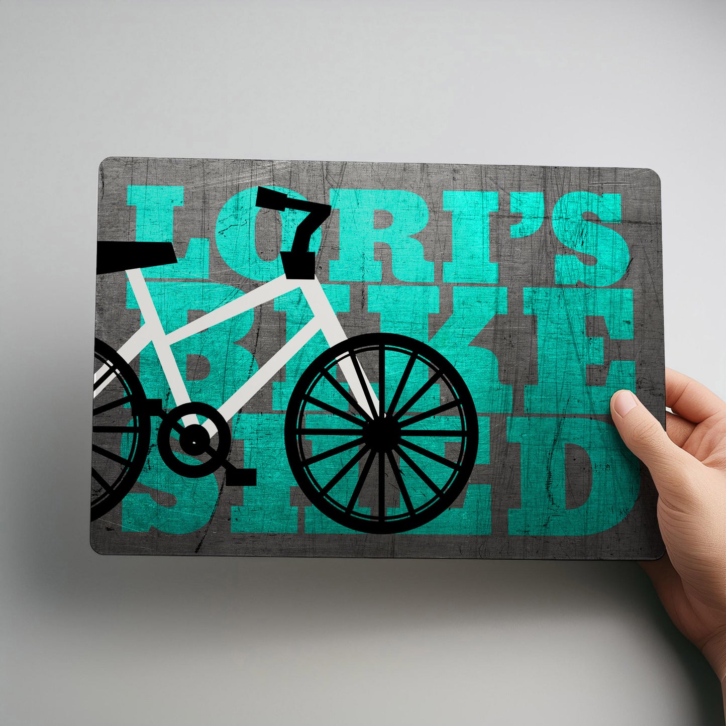 Bike Shed Personalised Metal Wall Sign