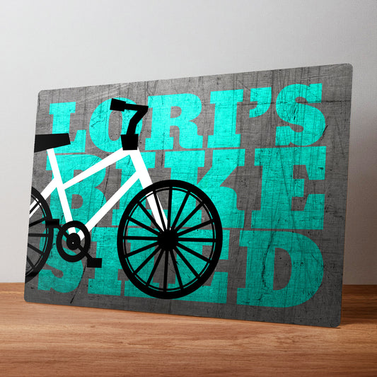 Bike Shed Personalised Metal Wall Sign