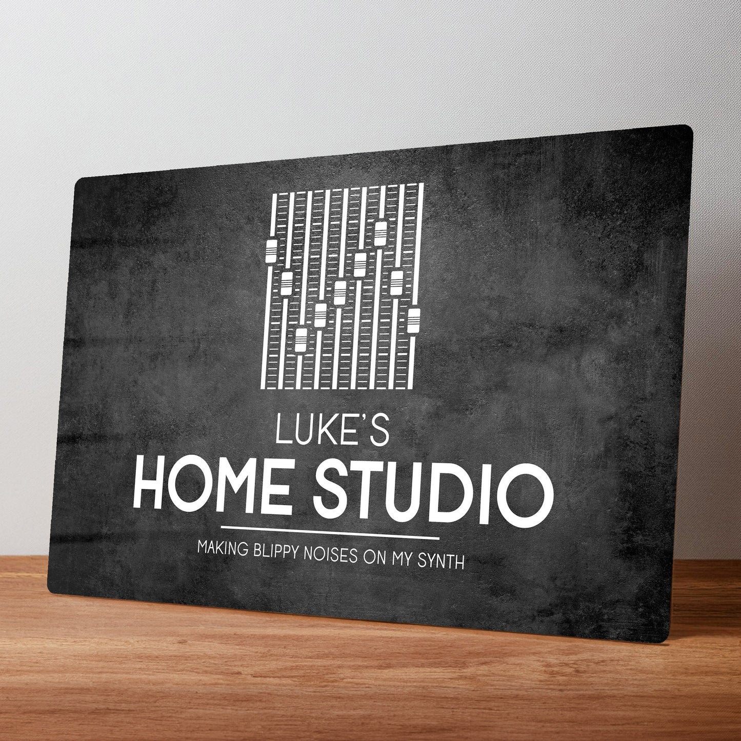 Home Recording Studio Personalised Metal Wall Sign